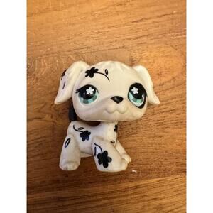Authentic Littlest Pet Shop (LPS) Dalmatian #469 - Black Floral Decals - 2008